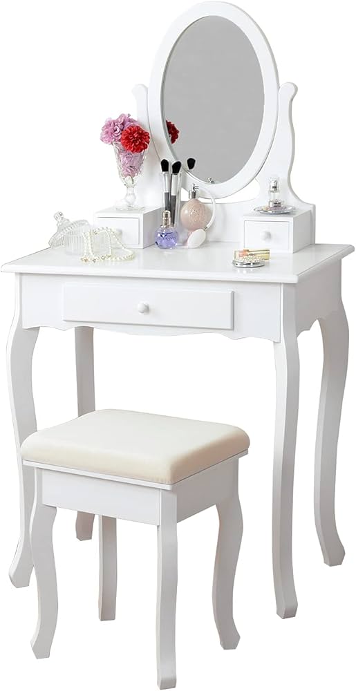 フレンチスタイル ドレッサー ミラー付き 訳あり品 J109-100-01