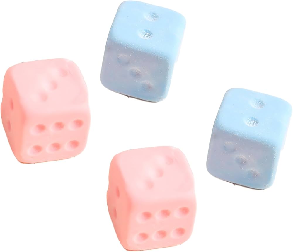 Amazon | カラフルな消しゴム 6個セット カラフルなサイコロ消しゴム