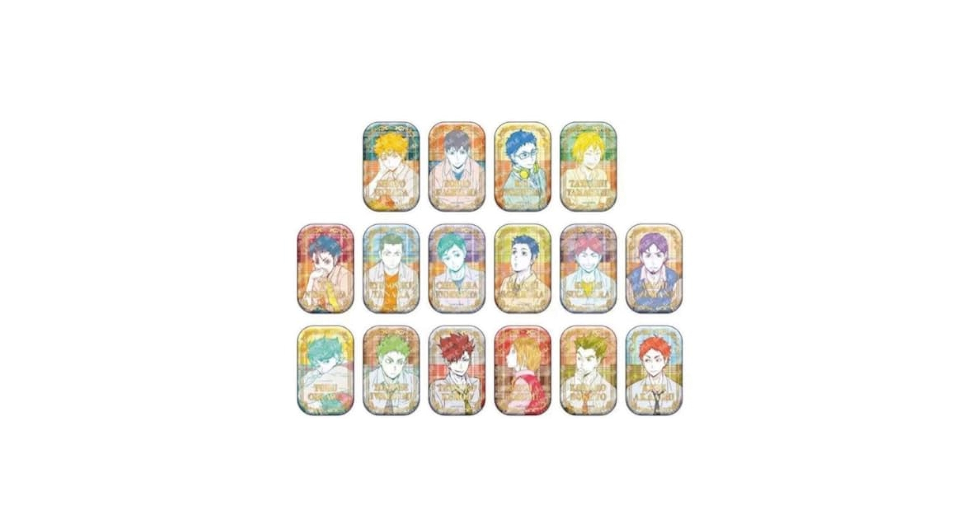 ハイキュ一スクエア缶バッジ未開封box オフショットカラー第一弾