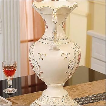 Amazon.co.jp: 花器 フラワーベース 陶器 置物 オブジェ コンポート