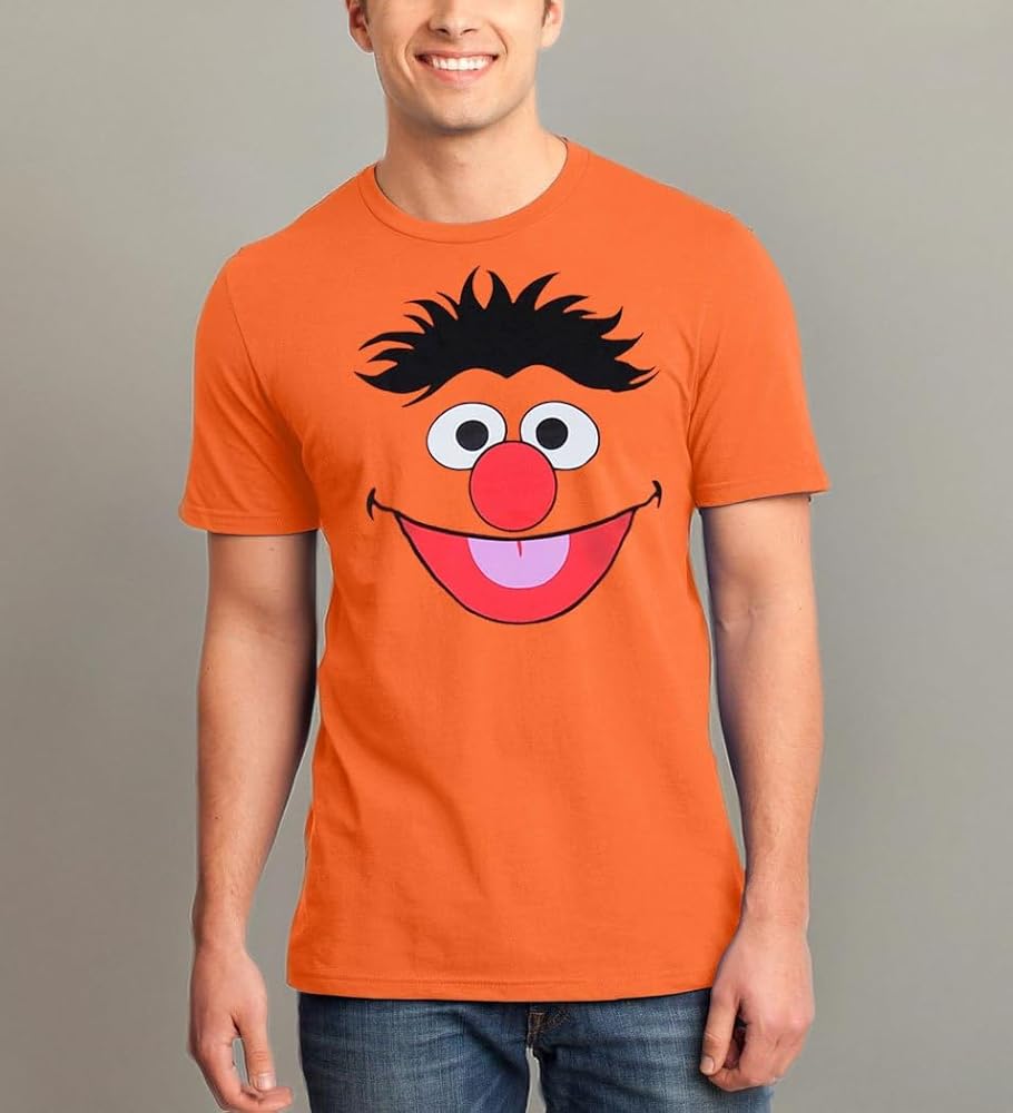 Amazon.com: Animation Shops Ernie Face Adult T-Shirt (Medium