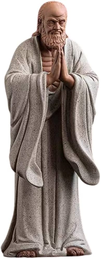 紫砂仏像 座禅達磨祖師像 茶道具 茶寵 装飾品 工芸品 置物 紫砂仏像