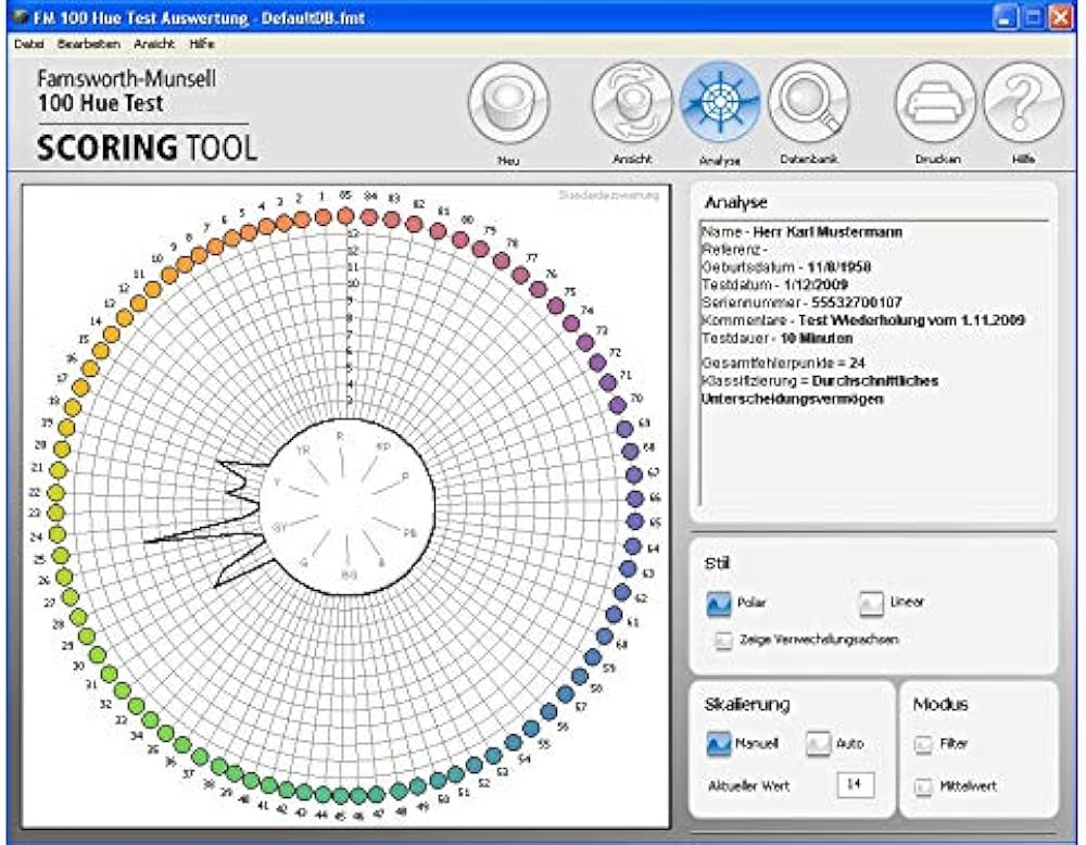 Farnsworth Munsell 100 Hue Test | Color Vision Analysis Tool