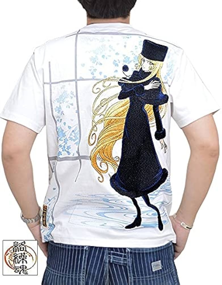 Amazon.co.jp: 銀河鉄道999コラボ メーテル×鉄郎半袖Tシャツ 絡繰魂