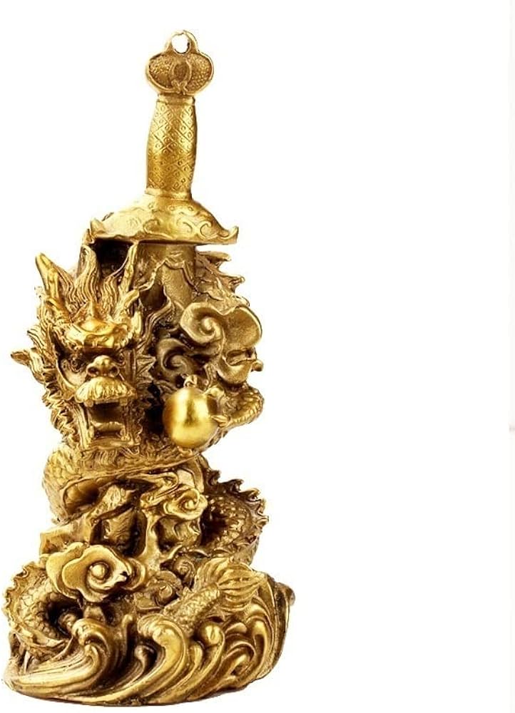 Amazon.co.jp: 倶利伽羅龍王剣 ブロンズ像 倶利伽羅剣 竜王 龍王 龍