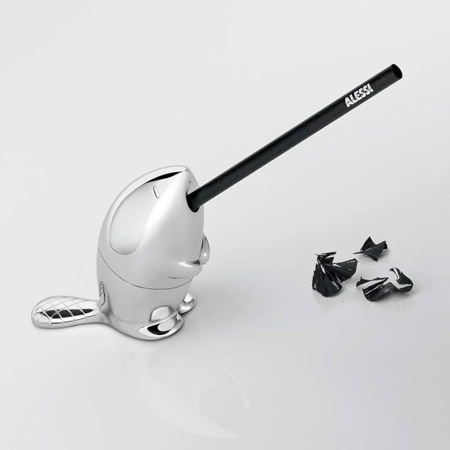Amazon.com: Alessi Kastor Pencil Sharpener in Chrome Plated Zamak