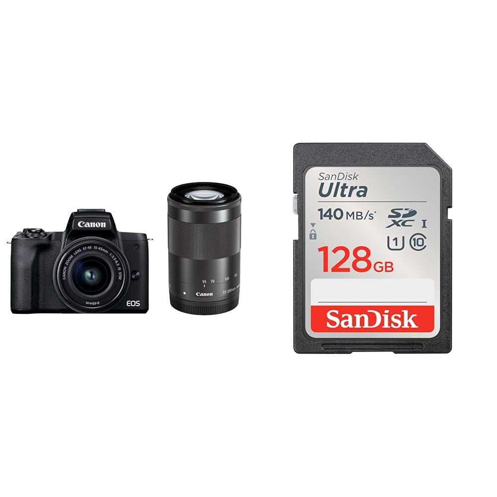 キヤノン EOS Kiss M2 ダブルズームキット ブラック SDカード付 Amazon