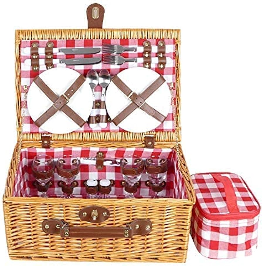 Amazon｜ピクニックバスケット ピクニックセット 調理器具付き