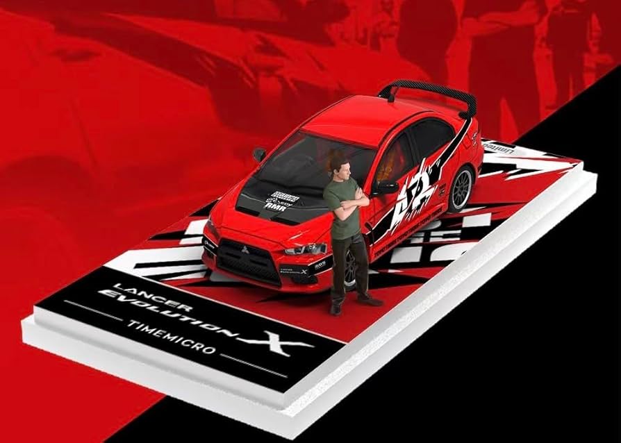 FS 64 三菱 Lancer Evolutionワイルド・スピードフィギュア付 Jada