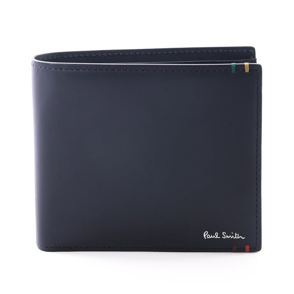 PaulSmith シティエンボス 二つ折り財布 小売 ブルー Paul smith