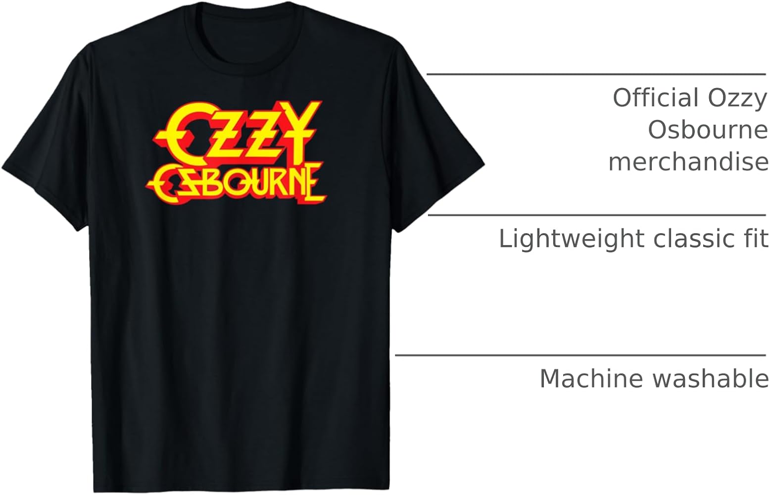 Amazon.com: Ozzy Osbourne Classic Logo T-Shirt : Clothing, Shoes