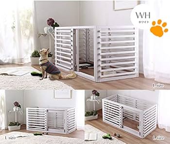 Amazon | 犬用ゲージ 室内 木製 サークル 天然木 ペットサークル