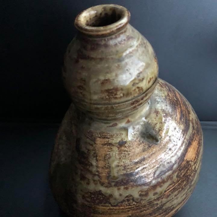 九谷焼 九谷司峰 花瓶 壺 金彩 花鳥図 九谷洋山 年代品 木箱 骨董品