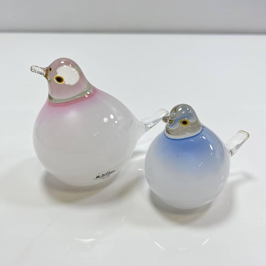 Amazon.co.jp: CH1662 マルティグラス（Multi Glass） 鳥ペア置き物