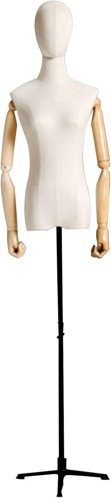 Amazon.co.jp: FOVNY 女性マネキン 可動式 トルソー アーム ヘッド付き