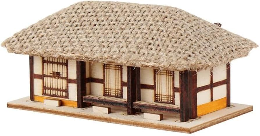 Amazon | ヤングモデラーホビー木製モデルキット ミニ 1/150 茅葺き