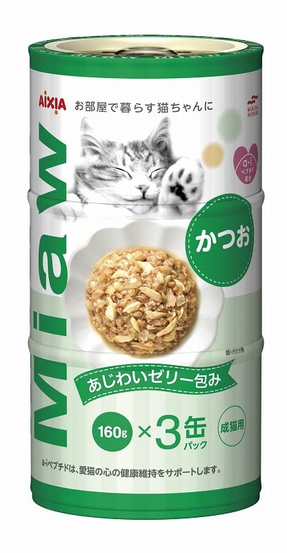 Amazon.co.jp: アイシア ミャウミャウ MiawMiaw 3P 160g×3缶パック 4種