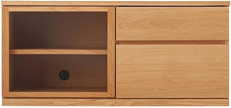 Amazon.co.jp: 無印良品 木製AVラック 幅110×奥行44×高さ50.5cm オーク