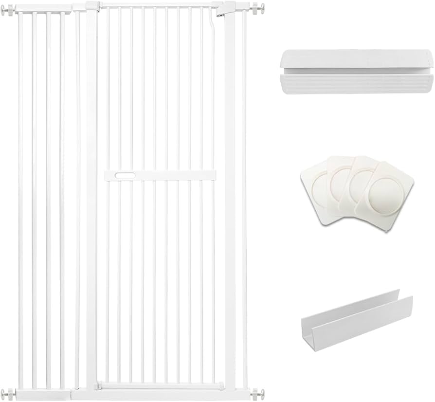 Amazon.co.jp: RAKU ペットゲート 猫 高さ155cm ドア付き 3.5cm柵間隔