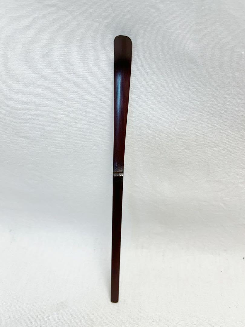 茶道具 利生男作 輪島塗 金彩蒔絵 茶杓 共箱 D8392569