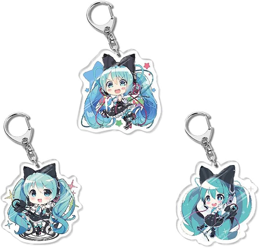 Amazon.co.jp: 初音ミク キーホルダー MIKU キーチェーン 9枚セット