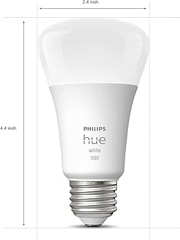Philips Hue Smart 60W A19 LED Bulb - Soft Warm White Light - 4