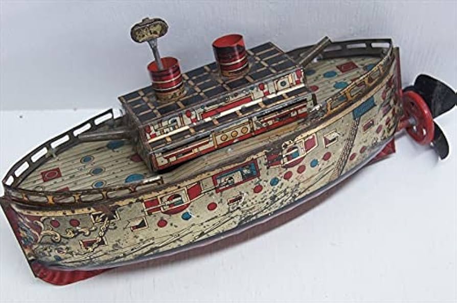 モ*ガ様 萬代屋バンダイ当時物ブリキSS SILVERMARINER軍用輸送船1