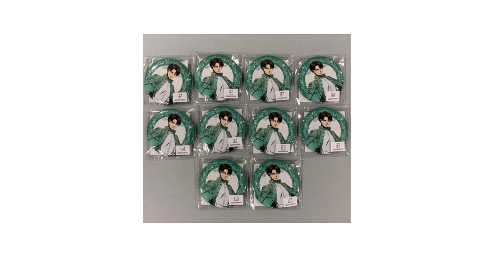 進撃の巨人 リヴァイ エスクリ缶バッジ10点 進撃の巨人 リヴァイ