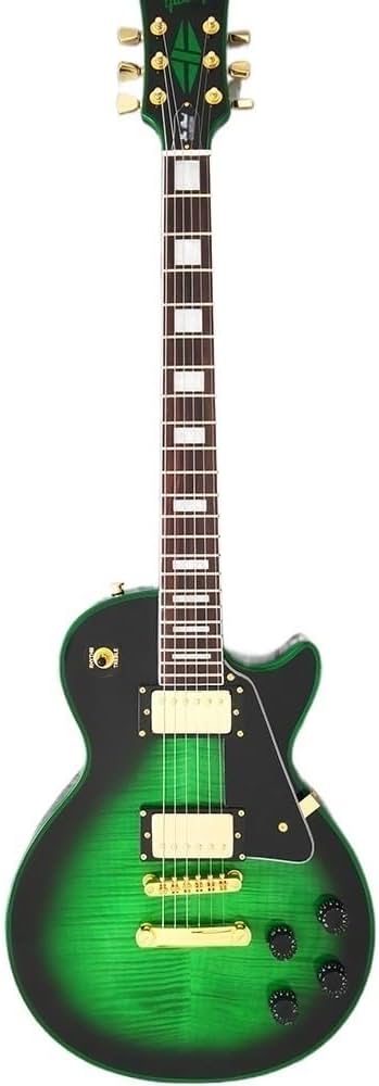 Amazon | ブラックアラウンドグリーンLPエレキギターフレームメイプル