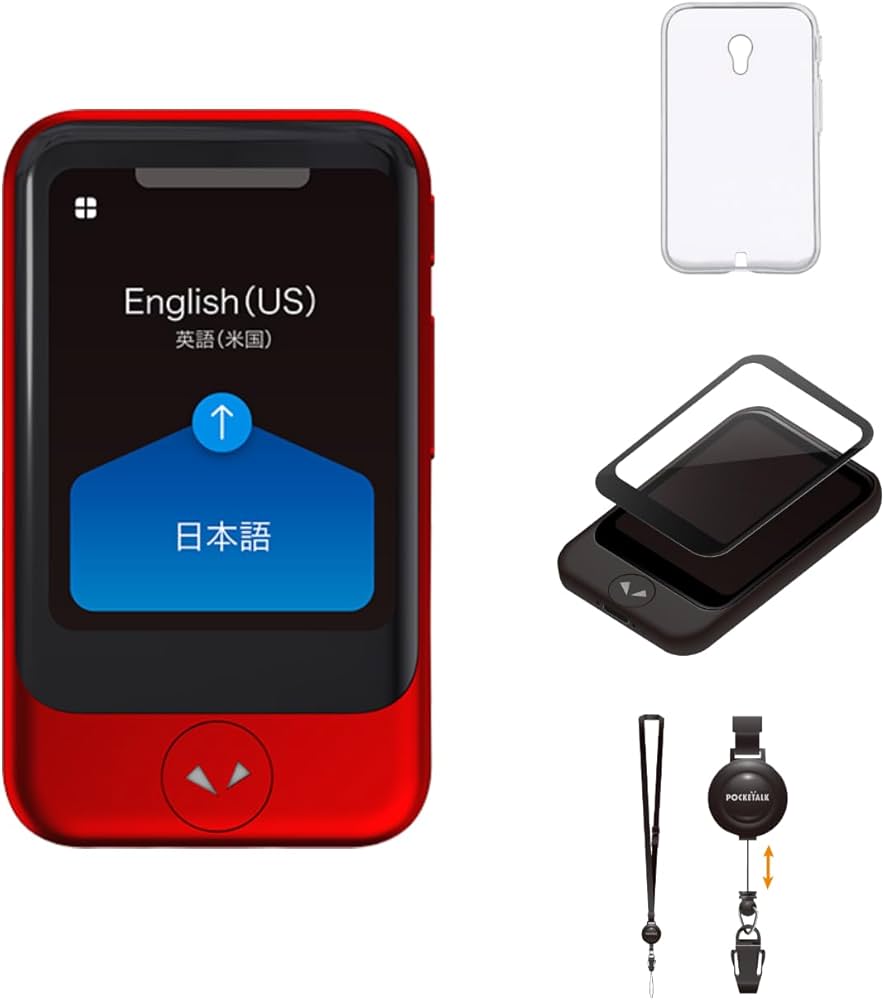 POCKETALK ポケトーク S レッド グローバル通信付 POCKETALK S