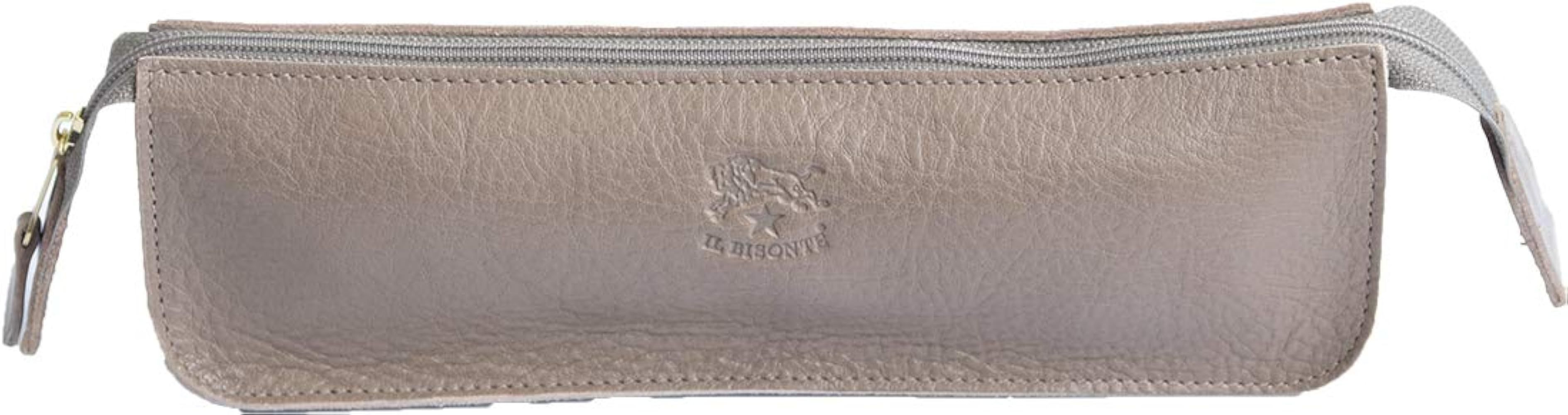 Amazon.co.jp: [IL BISONTE] ペンケース 54_1_411466 F グレー