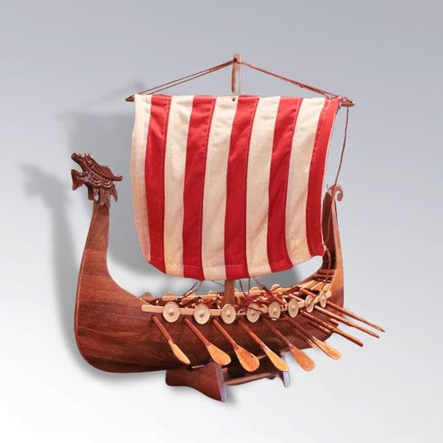 Amazon | 帆船模型 ヴァイキング船 ヨーロッパ 船 アンティーク サイズ