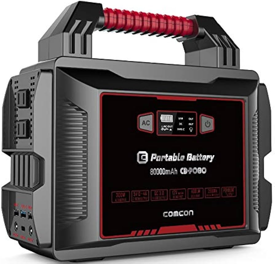 Amazon.co.jp: 【ポータブル電源 CB-P080】 80000mAh/300Wh 小型 軽量