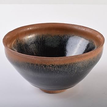 Amazon.co.jp: 中国 南宋 建窯 兎毫盞 禾目天目茶碗 M R7597 : ホーム