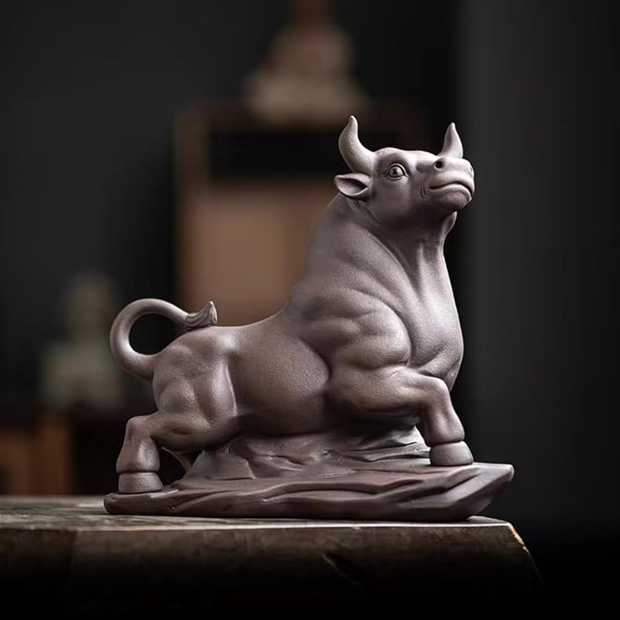 Amazon.co.jp: 闘牛 置物 オブジェ 動物 インテリア 磁器製
