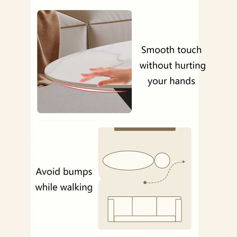 ナチュラルウッド ネストテーブル 楕円形サイドテーブル2点セット