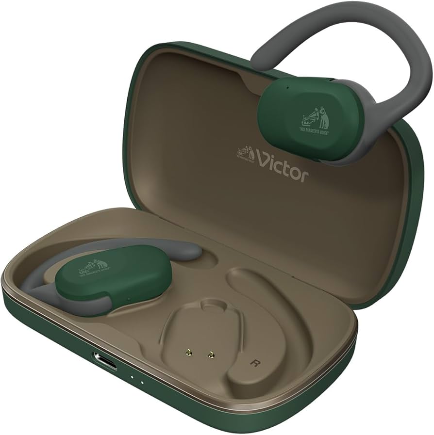 ビクター ワイヤレスイヤホン 「nearphones」(セージグリーン) HA