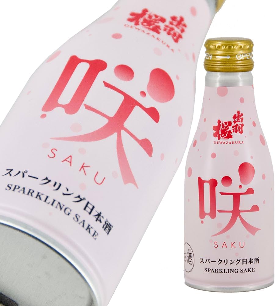 Amazon.co.jp: 出羽桜 スパークリング日本酒 咲 ボトル缶 175ml : 食品