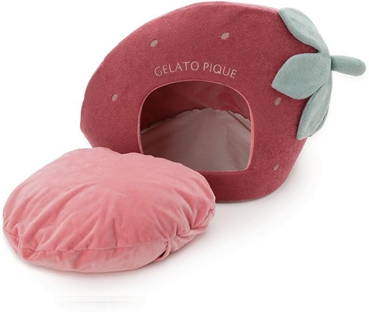 ジェラピケ GELATO PIQUE いちご型ハウス ペットベット 犬猫用