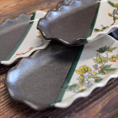 新品 九谷焼 西田伸也 銘々皿 中皿 5枚セット 鳥 花 伝統工芸 新品