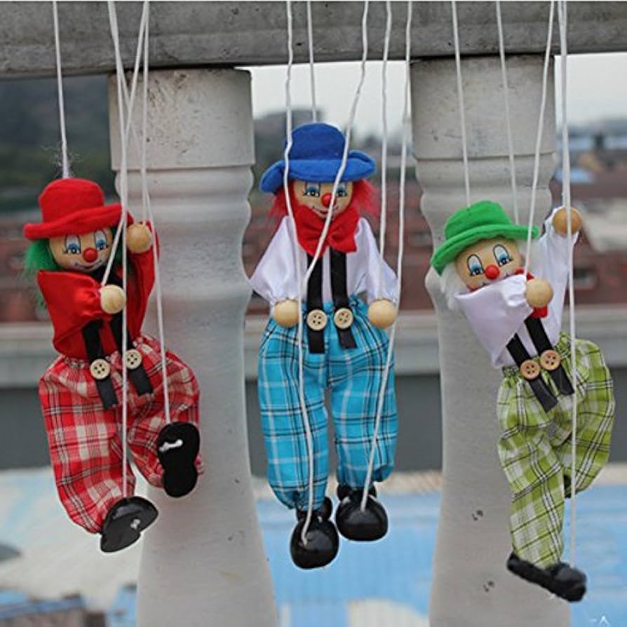 Amazon.co.jp: ピエロマリオネット 木と服製 操り皮影人形 人形