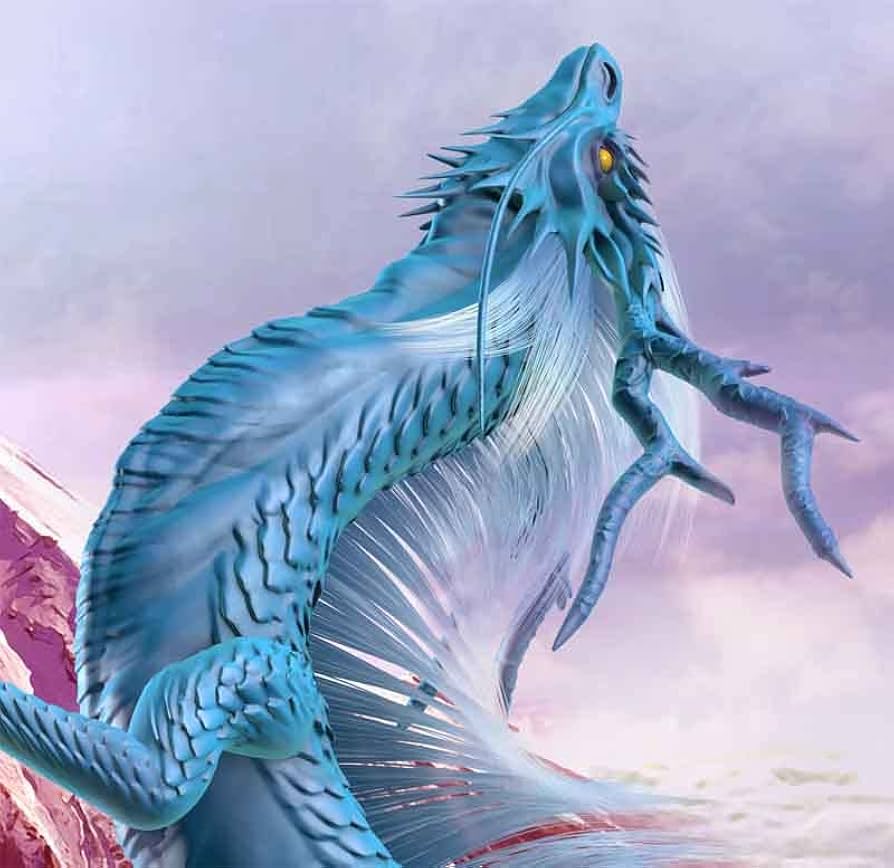 Amazon.co.jp: 龍の絵 「赤富士と青龍」 A4 竜の絵 : ホーム＆キッチン