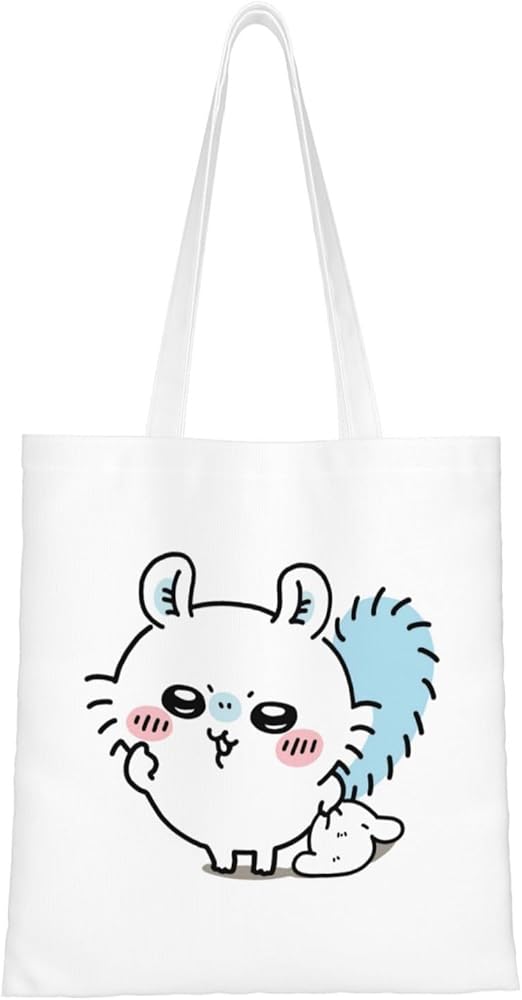 Amazon | [狛荷屋] トートバッグ ちいかわ モモンガ エコバッグ 買い物