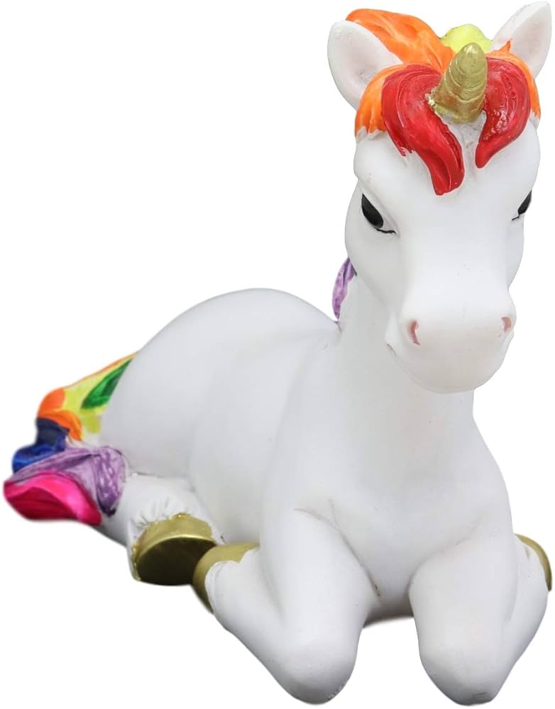 Amazon.co.jp: Ebros 美しい雄大な虹色のたてがみ ユニコーン 雌馬