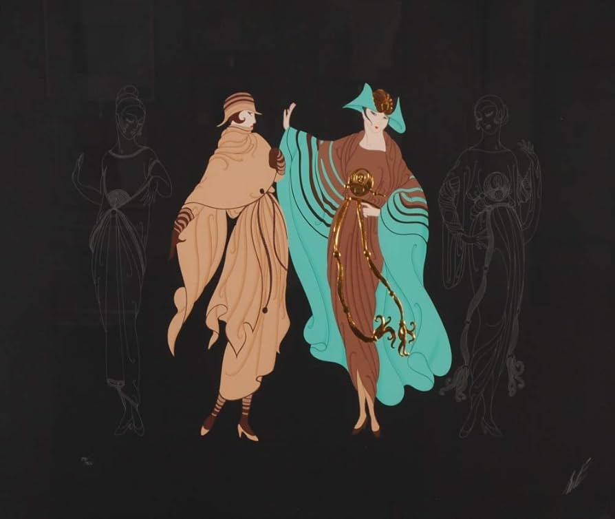 Amazon | アールデコ 絵画 シルクスクリーン 版画 ロマンデ・エルテ