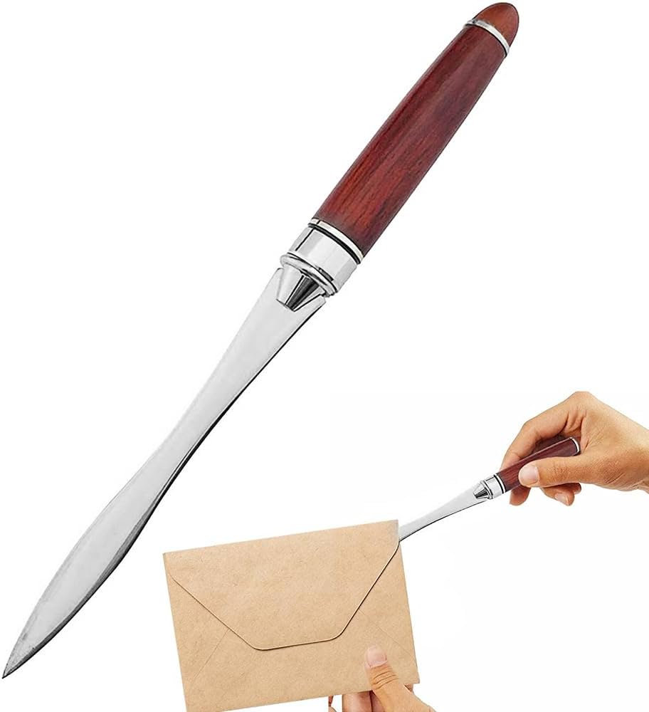 Amazon | 木製ドハンドルレターオープナー ステンレススチール封筒
