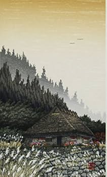 Amazon.co.jp: 宮本秋風『素秋』木版画 風景画 農村 田園 田舎 里山 茅