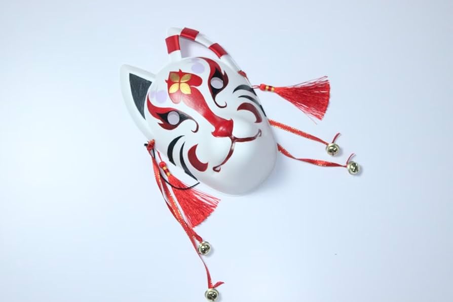 Amazon.co.jp: 【コス王国】狐坂ワカモ ブルアカ 狐面 お面 和風 仮面