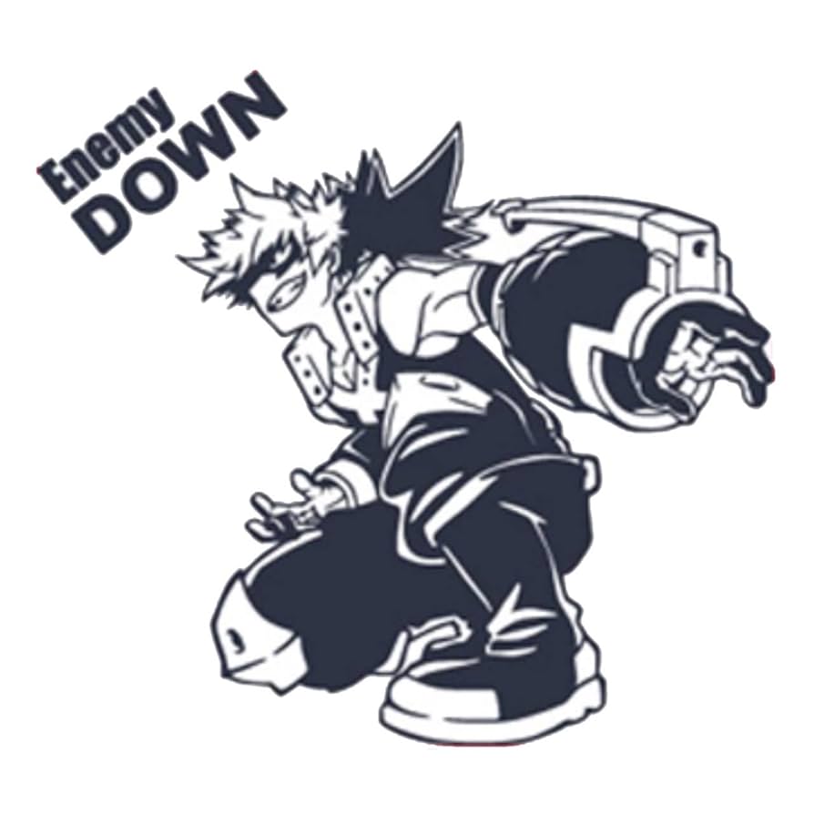 僕のヒーローアカデミア ヒロアカ 爆豪勝己 シール ステッカー 原作絵