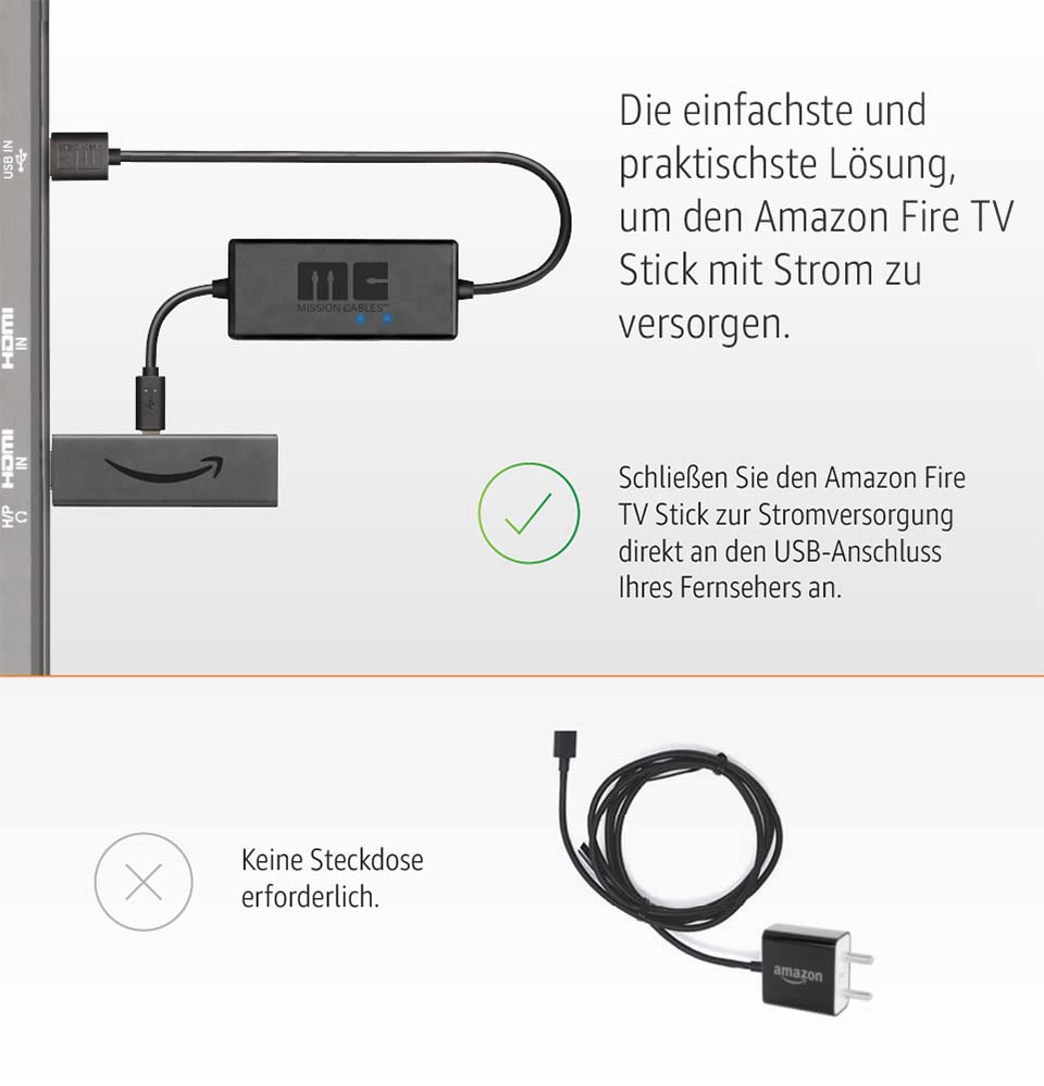 Mission Usb Power Cable Firestick Fire Tv Mission USB Power Cable